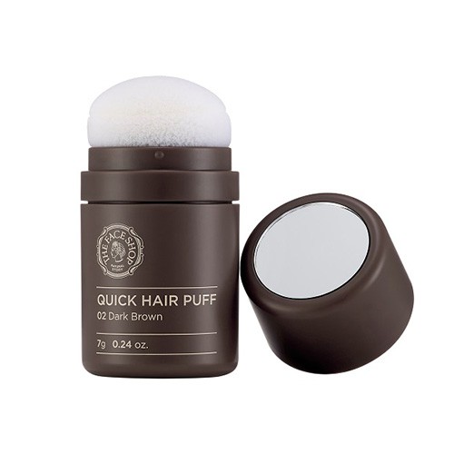 The Faceshop Quick Hair Puff #02 Dark Brown น้ำตาลเข้ม