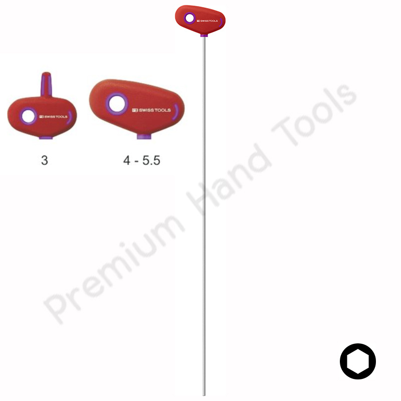 PB Swiss Tools PB 207L ประแจหกเหลี่ยม หัวตัด แบบยาว ด้ามจับตัว T