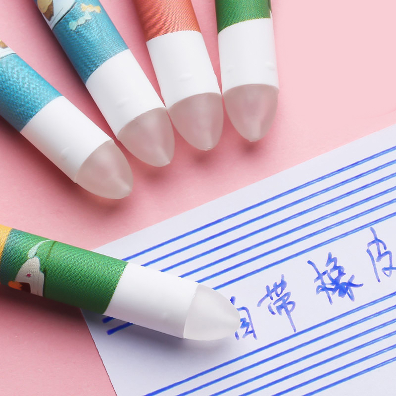 ⭐ปากกาลบได้⭐🌈supper cartoon ไส้สีน้ำเงิน 0.5mm 📌คละลายตามแบบ ด้ามละ 4-5บาท✔️พร้อมส่งOhwowshop ลบได้ เครื่องเขียน