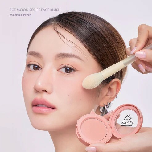 3CE Mood Recipe Face Blush Set + แปรง #Mono Pink