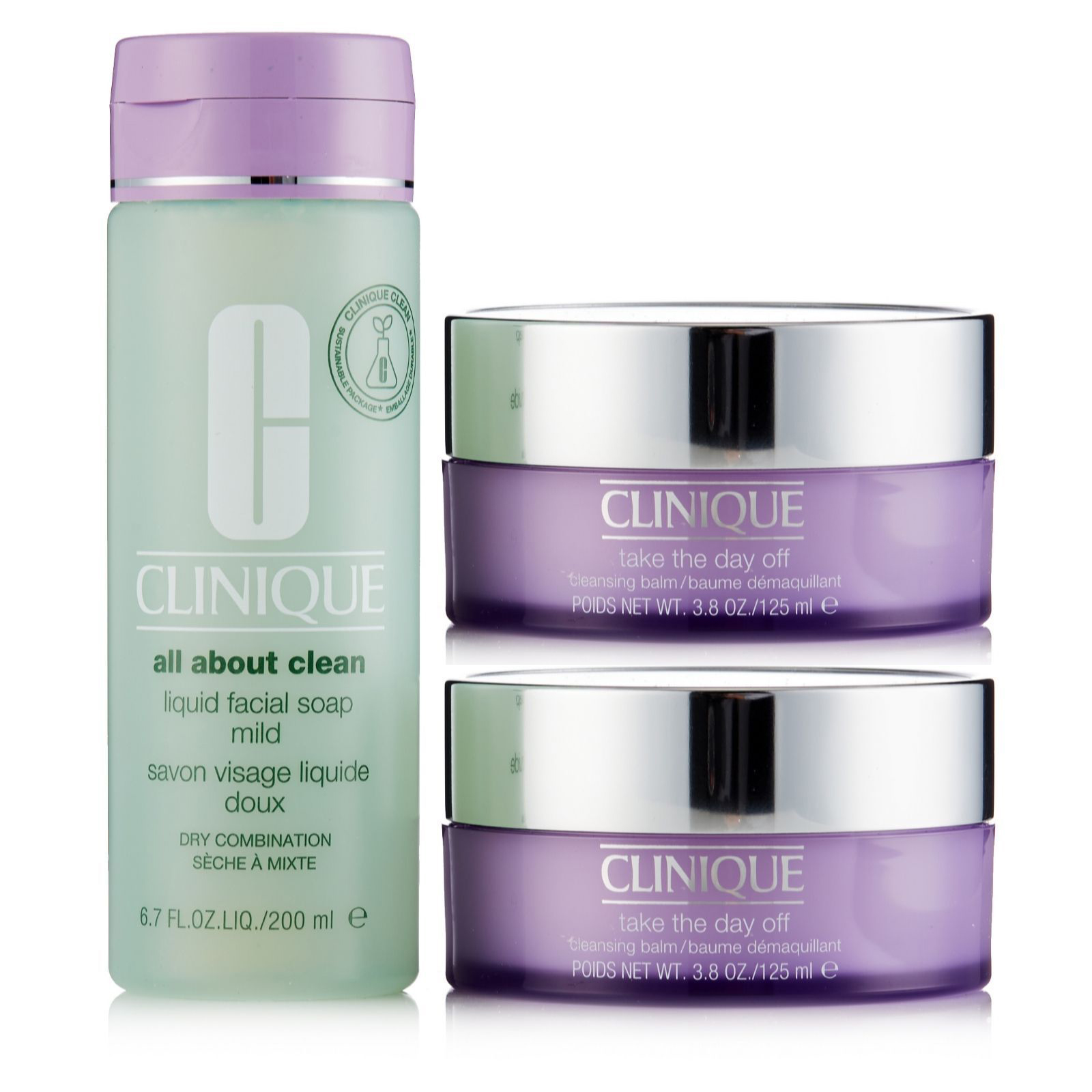 Clinique Cleansing Bundle Liquid Facial Soap Mild + Cleansing Balm Bundle Set