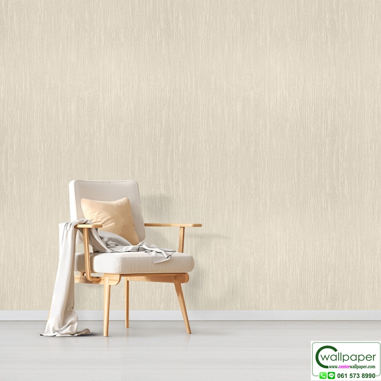 วอลเปเปอร์ลายเส้นเรียบหรู สีน้ำตาลครีม No.26888