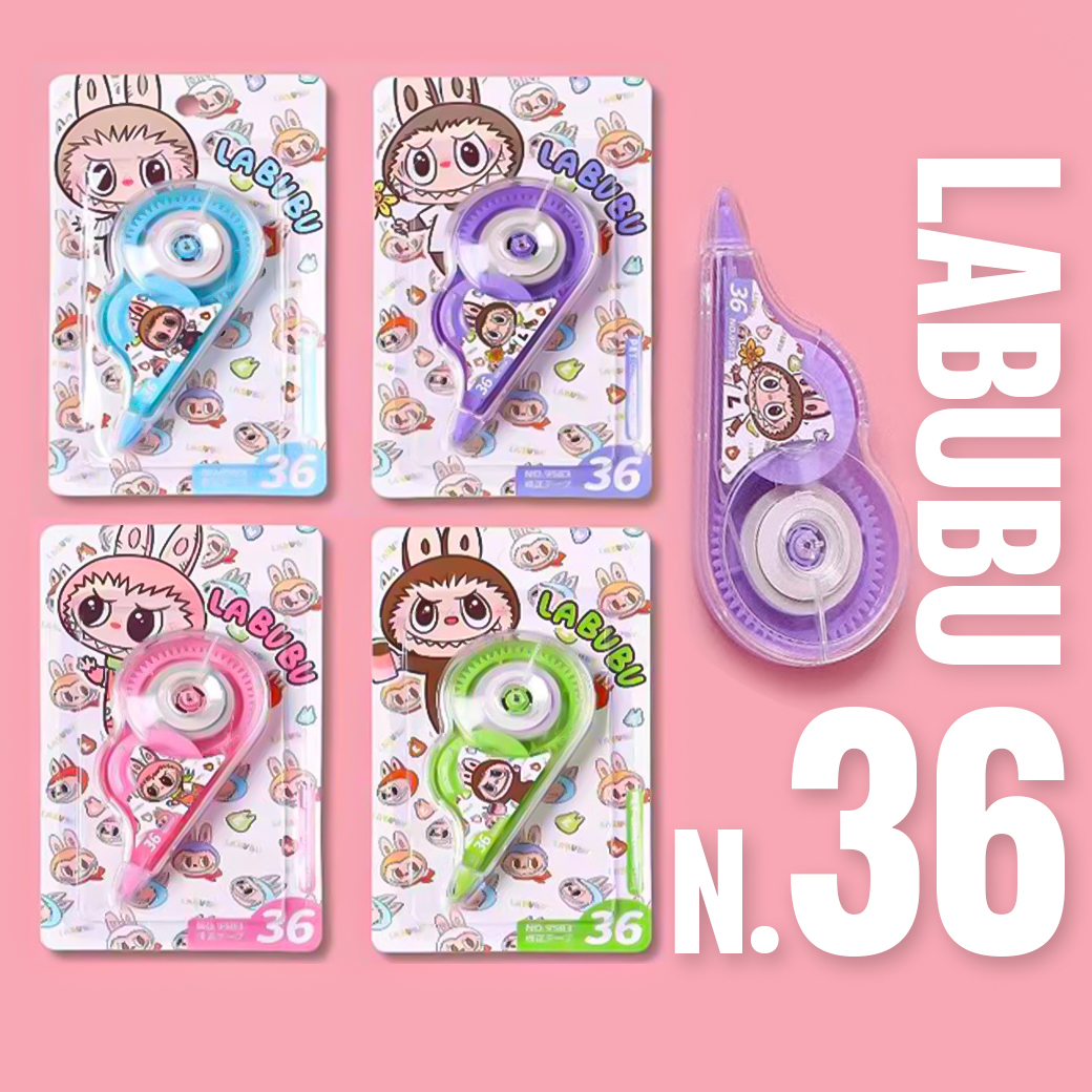 🌈⭐เทปลบคำผิด⭐🌈เทปรบคำผิด ลาย LBUBU เบอร์ 36📌สุ่มลาย✔️พร้อมส่งในไทย เครื่องเขียน ลบได้