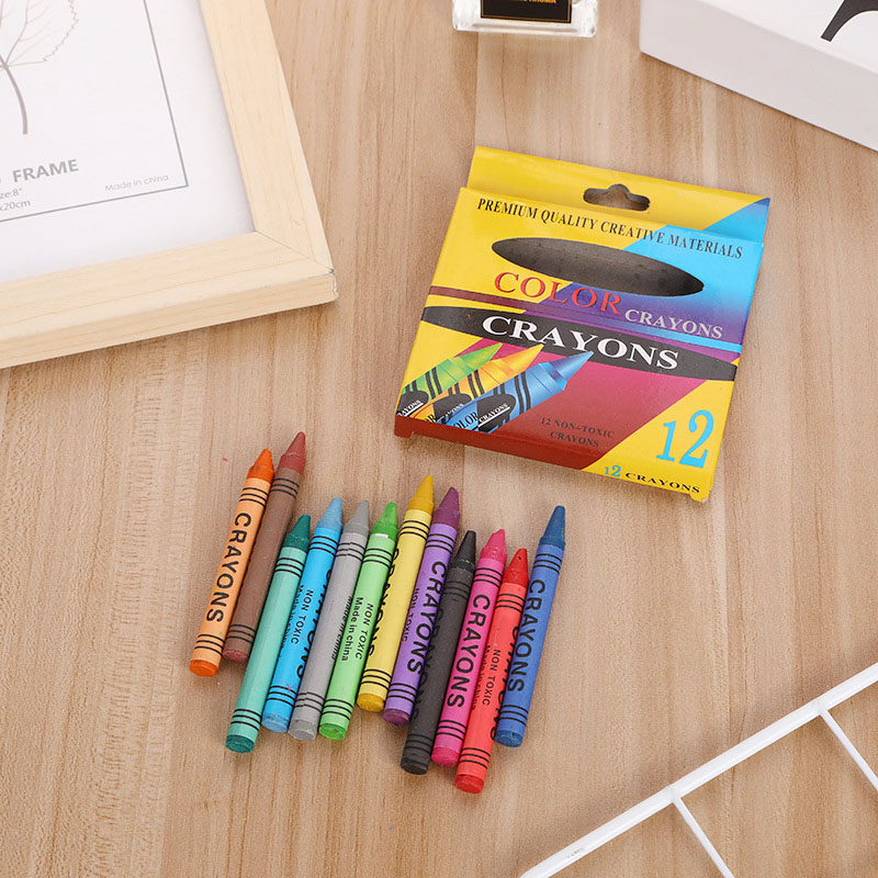 🌈ดินสอสีเทียน🌈 Color crayons 12 สี กล่องละ 7 บาท ✔️พร้อมส่ง Ohwowshop สีไม้ ดินสอ เครื่องเขียน