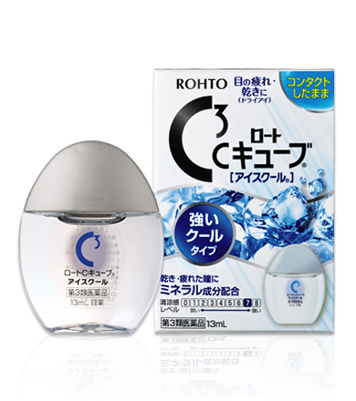 Rohto C3 C Cube Ice Cool 13 ml. (กล่องน้ำเงิน Level 7)