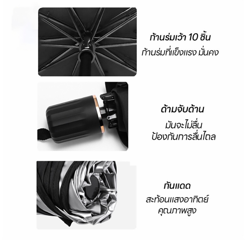 ( GRADE B )☂🚗ร่มบังแดดรถยนต์🚗☂ ร่มกันแดดในรถ ลดความร้อนจากแสงแดด✅พร้อมส่ง Ohwowshop ที่บังแดดในรถยนต์ บังแดดรถยนต์ บังแดดหน้ารถ แบบร่ม แถมกระเป๋าหนัง