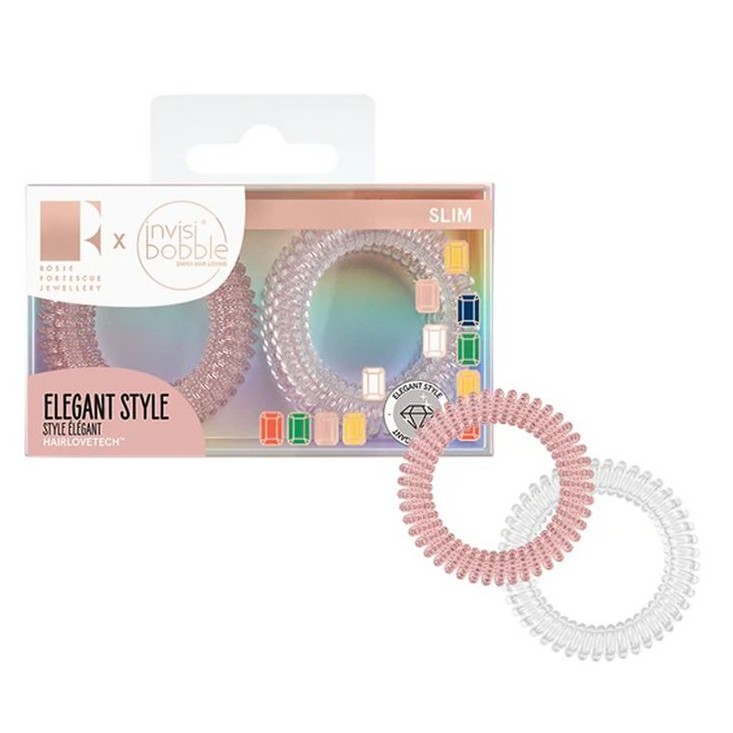 Invisibobble Rosie Fortescue SLIM Pink Glasses 8 เส้น/กล่อง