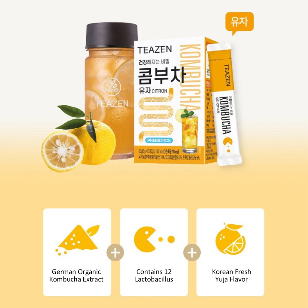 Teazen Kombucha #Citron (1 กล่อง 10 ซอง)