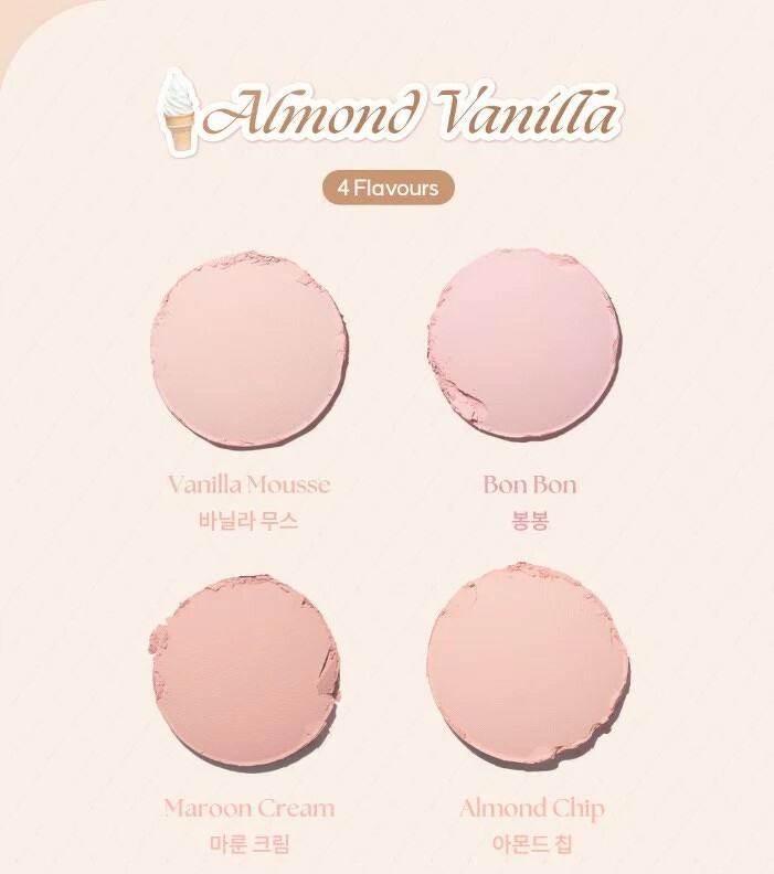 Dasique Blending Mood Cheek Ice Cream Collection 10.4 g. #09 Almond Vanilla