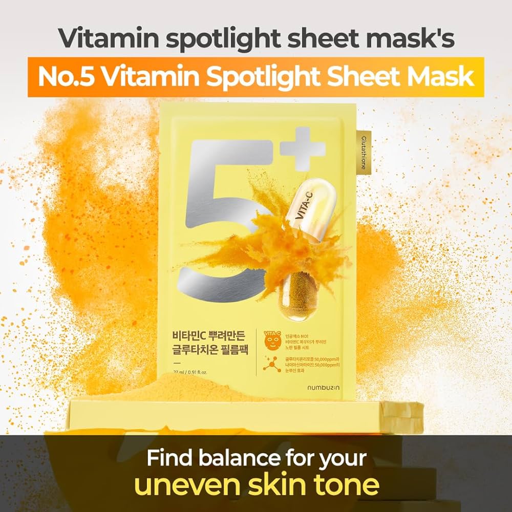 Numbuzin No.5 Vitamin Spotlight Sheet Mask 27 ml.
