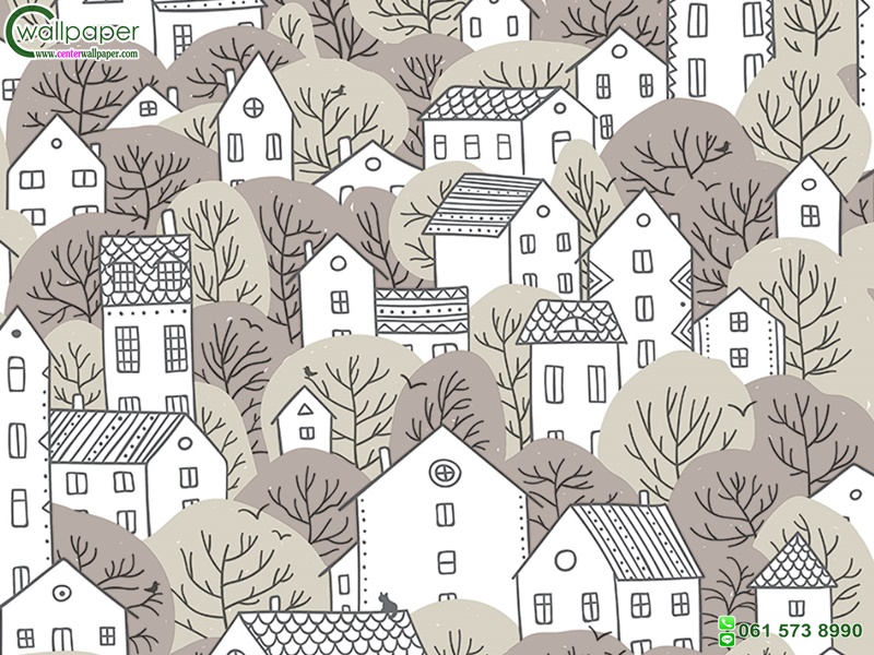 วอลเปเปอร์ ลายการ์ตูนรูปบ้าน No.58133.