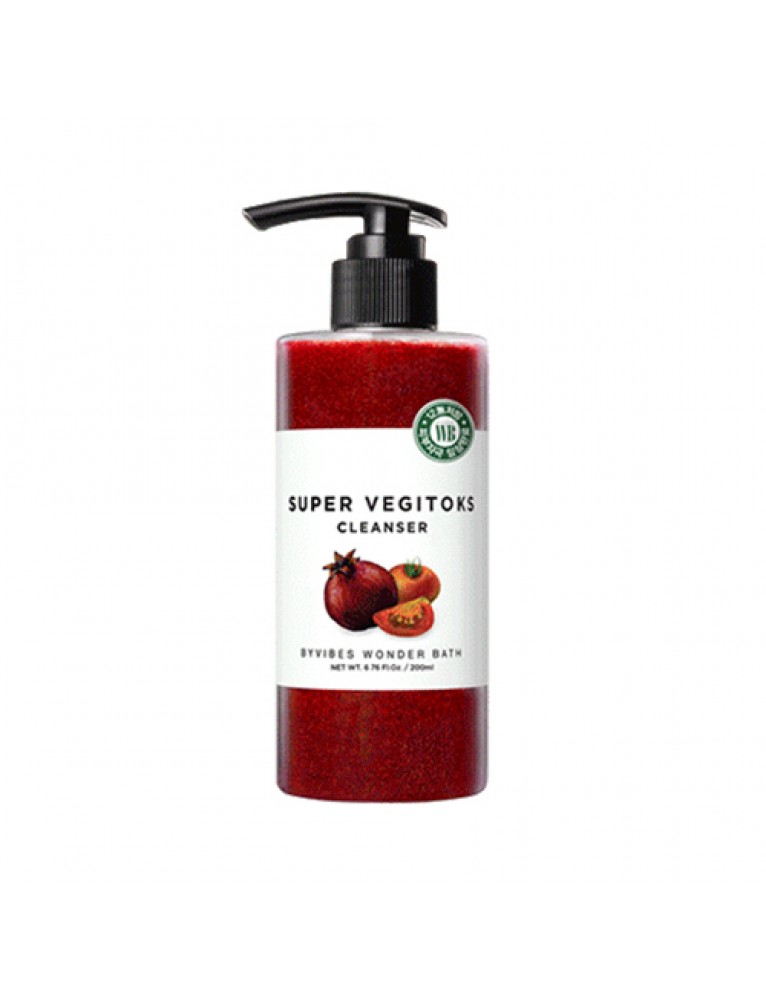 Wonder Bath Super Vegitoks Cleanser 300 ml. #Red สำหรับผิวมีปัญหาจุดด่างดำ ฝ้า กระ