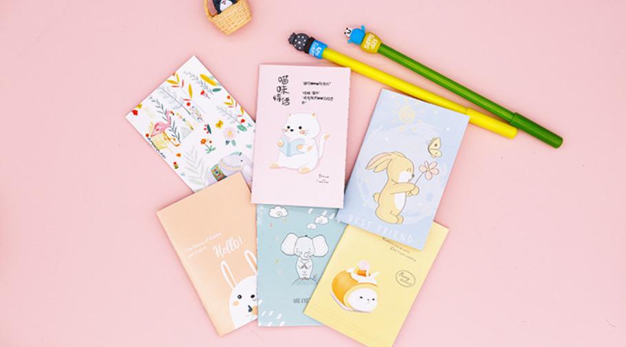 📚สมุดรวมลายการ์ตูน happy lovers ลายเส้น ชิ้นละ 2 บาท ✔️พร้อมส่ง (🎲สุ่มลาย) Ohwowshop สมุด เครื่องเขียน