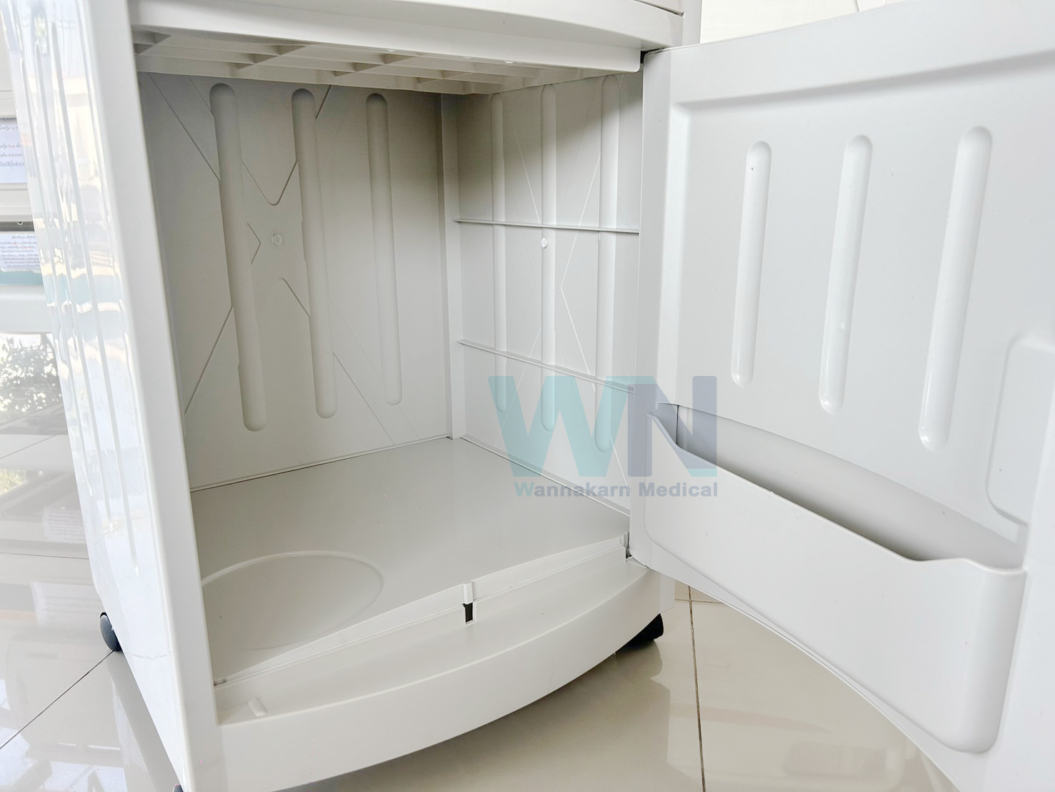 ตู้ข้างเตียง ABS สีขาว