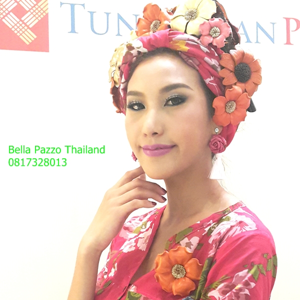 เข็มกลัดดอกจานบิดขอบ 8cm. หนังแท้ทำมือ แฮนด์เมด Pin, Brooch, Leather flower, handmade