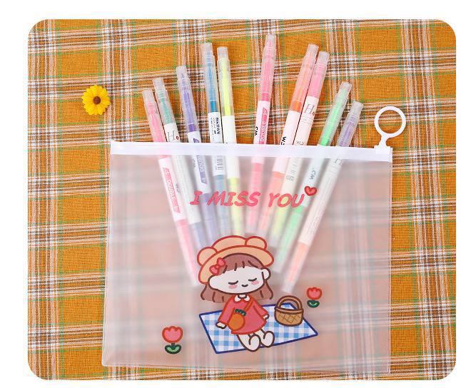 ซองใส่เครื่องเขียน A5 ลายเด็กน้อย ชิ้นละ 3บาท ✔️พร้อมส่ง Ohwowshop ซองใส่เครื่องเขียน ซองซิบล็อคกันน้ำ