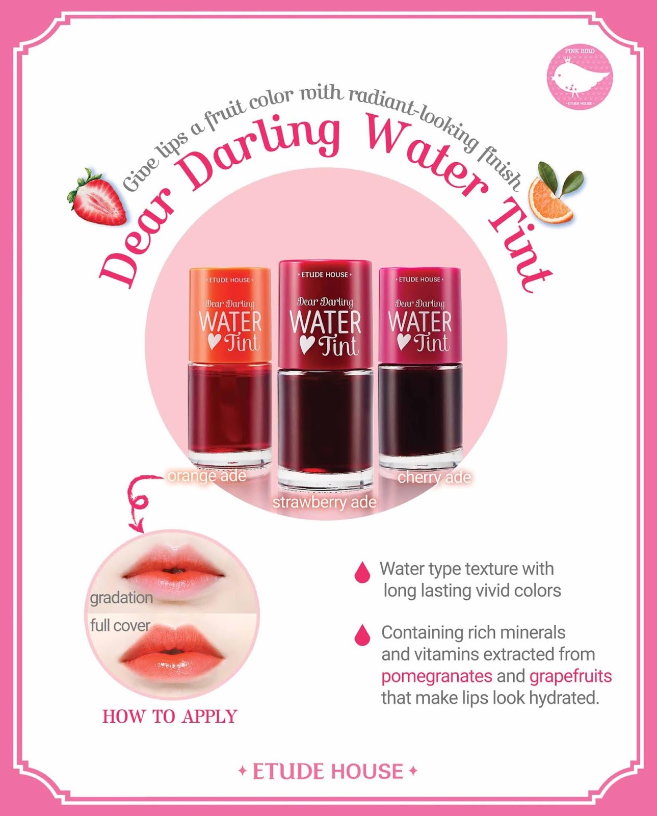 Etude House Dear Darling Water Tint #1 Strawberryade
