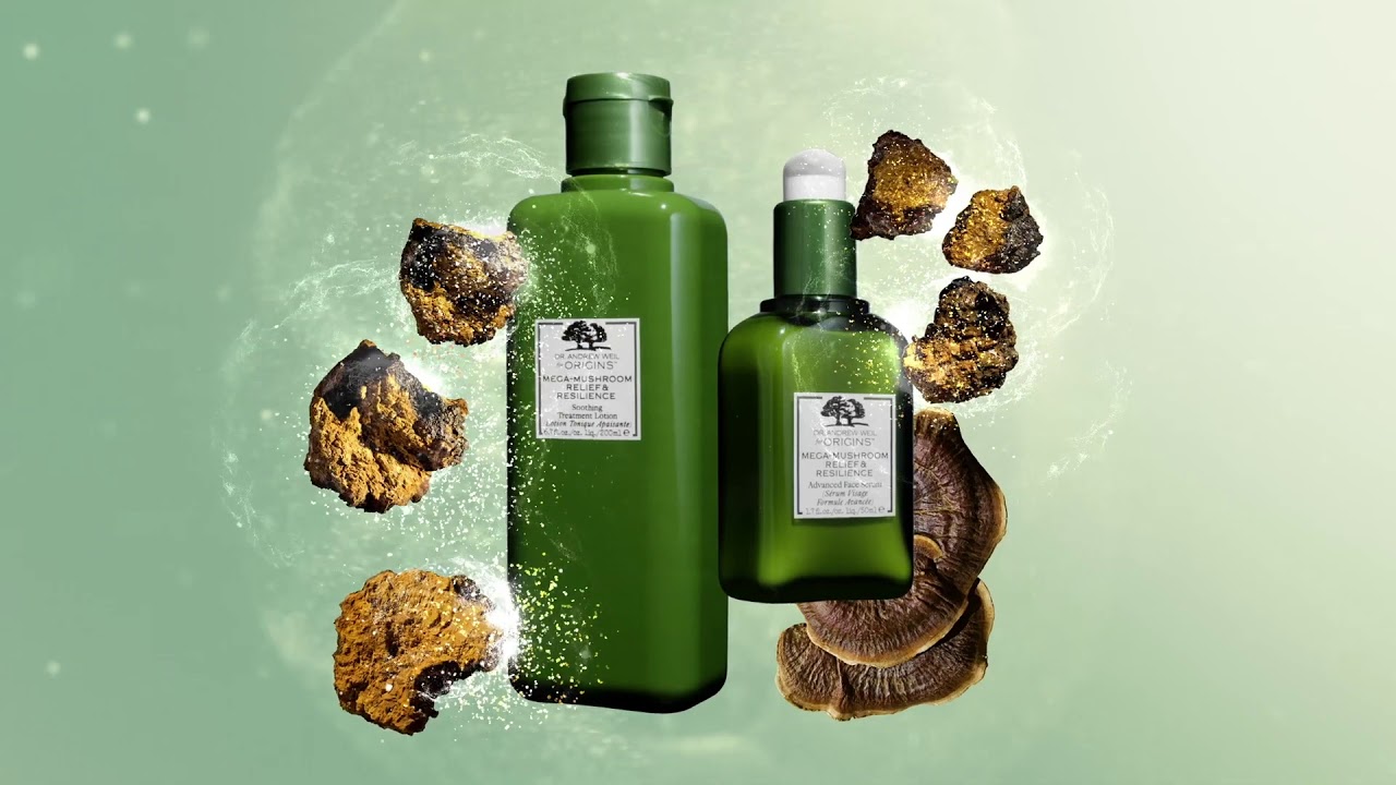 Origins Mega-Mushroom Redness Relievers Treatment Lotion 200 ml.+ Serum 50 ml.