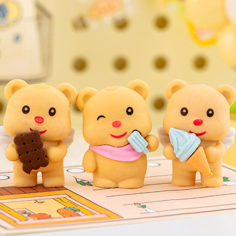 🐻ยางลบการ์ตูน 3D ช็อกกี้แบร์ Cookie Eraser 🐻✨ยางลบน่ารัก✅พร้อมส่งในไทย สะสมได้ ของขวัญสุดคิ้วท์