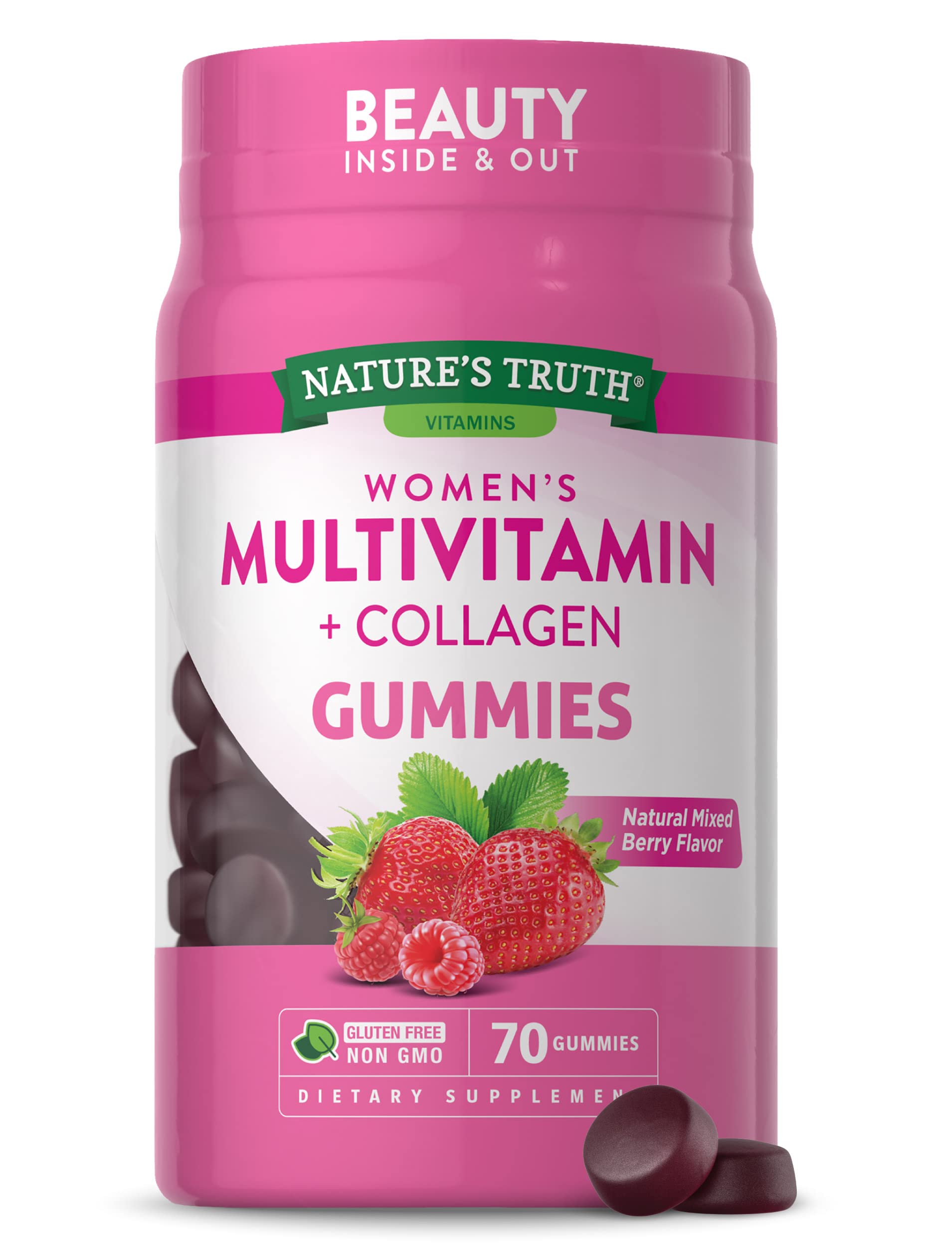 Nature’s Truth Vitamins Women's Multivitamin + Collagen Natural Mixed Berry Flavor 70 Gummies