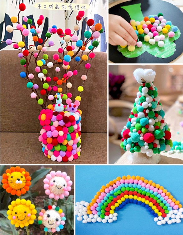 ปอมปอม ขนสุดนุ่ม คละสี 3cm ชิ้นละ 1 บาท ✔️พร้อมส่ง Ohwowshop ลูกบอล บอลขน ปอมปอมบอล ปอมปอมห้อยกระเป๋า