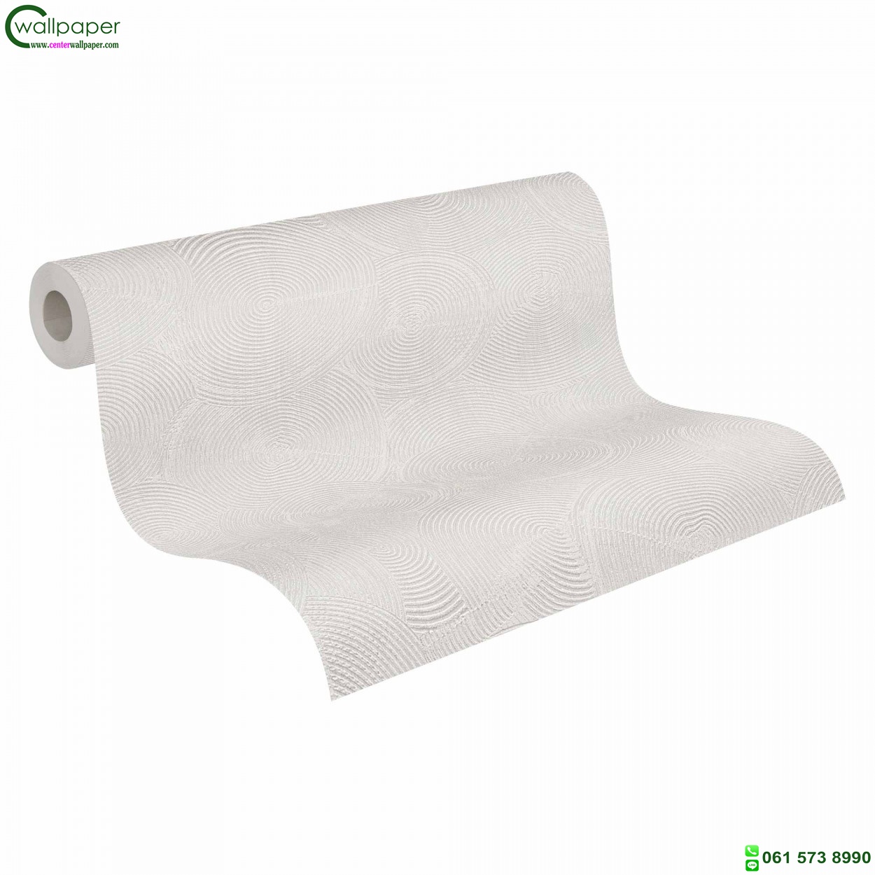 วอลเปเปอร์ลายวงกลมโมเดิร์น สีเงิน