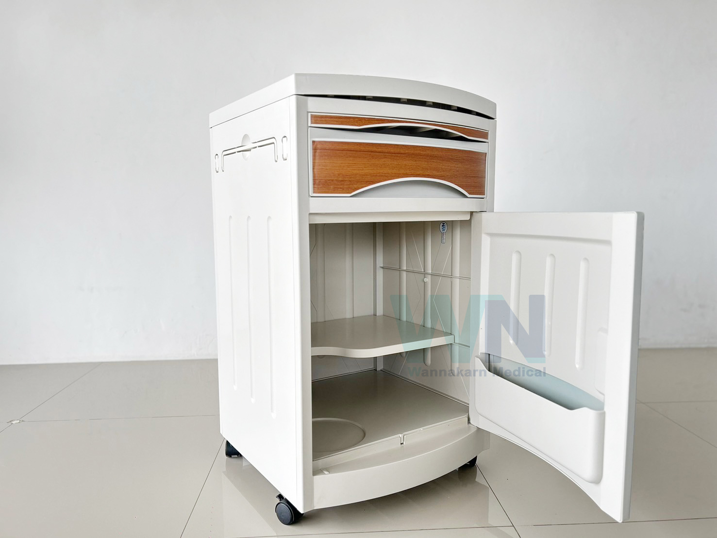 ตู้ข้างเตียง ABS สีน้ำตาลลายไม้