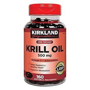 Kirkland Krill Oil 500 mg. Omaga 3+Astaxantin (160 Softgels)