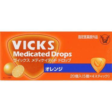 Vicks Medicated Drops 20 เม็ด (Orange Flavor)