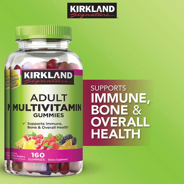 Kirkland Signature Adult Multivitamin Gummies Assorted - 160 Gummies