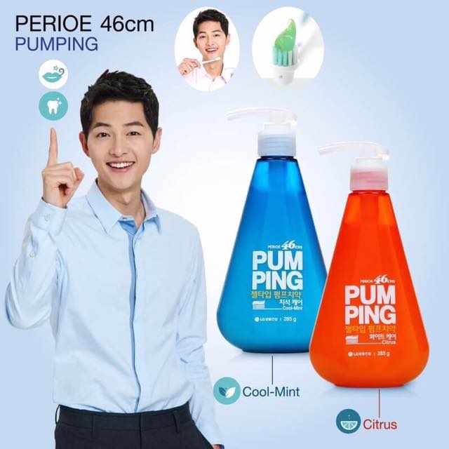Perioe 46 cm Pumping Gel Toothpaste 285 g.#Cool Mint