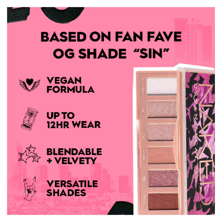 Urban Decay Naked Sin Mini Eyeshadow Palette 6 x 0.8 g.