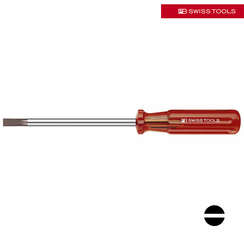 PB Swiss Tools PB 106 ไขควง ปากแบน แกนตรง ก้านเรียว ของช่องแคบได้สบาย
