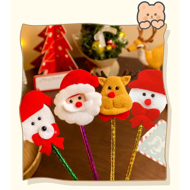 🎄⭐ปากกาลูกลื่น⭐🧸ตุ๊กตาคริสต์มาส🔵ไส้สีน้ำเงิน 0.7📌เลือกลาย ด้าม 7 บาท✔️พร้อมส่ง Ohwowshop ปากกาลายการ์ตูน ปากกาลูกลื่น