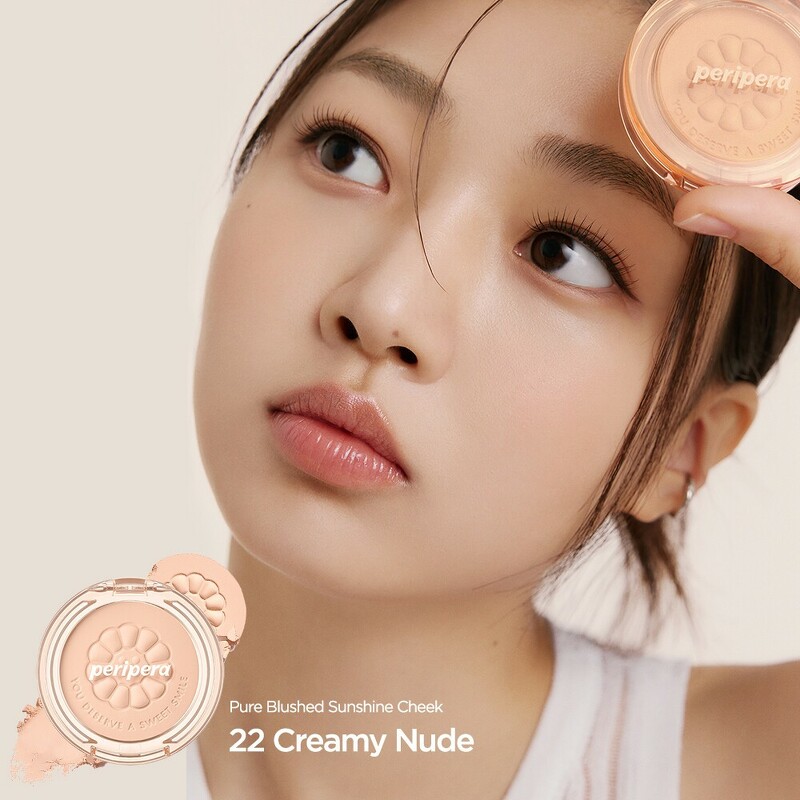 Peripera Pure Blushed Sunshine Cheek #22 Creamy Nude