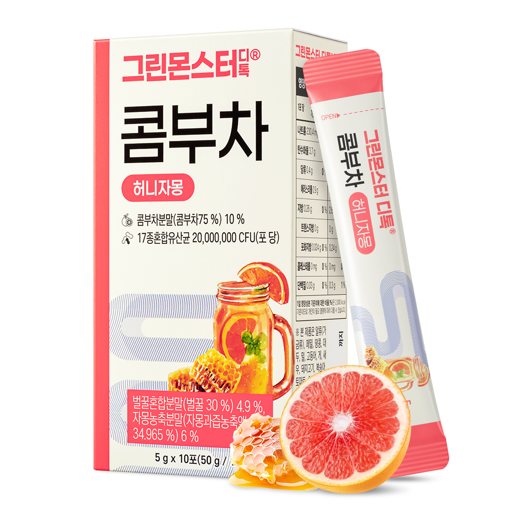 Green Monster Kombucha 10 ซอง #Grapefruit