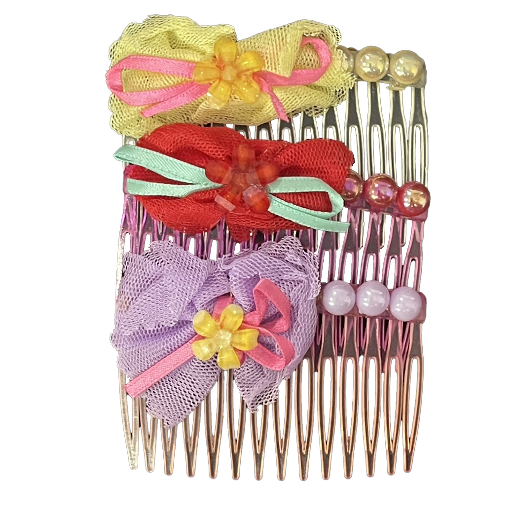 ✨หวีสับ หวีเสียบผมติดโบว์🧡แฟชั่นน่ารัก น้ำหนักเบา ไม่เจ็บศีรษะ📌สุ่มคละลาย✅พร้อมส่งในไทย ดีไซน์โบว์น่ารัก สีสันสดใส