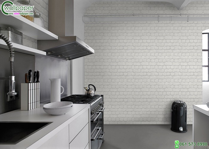 วอลเปเปอร์ลายอิฐขาว