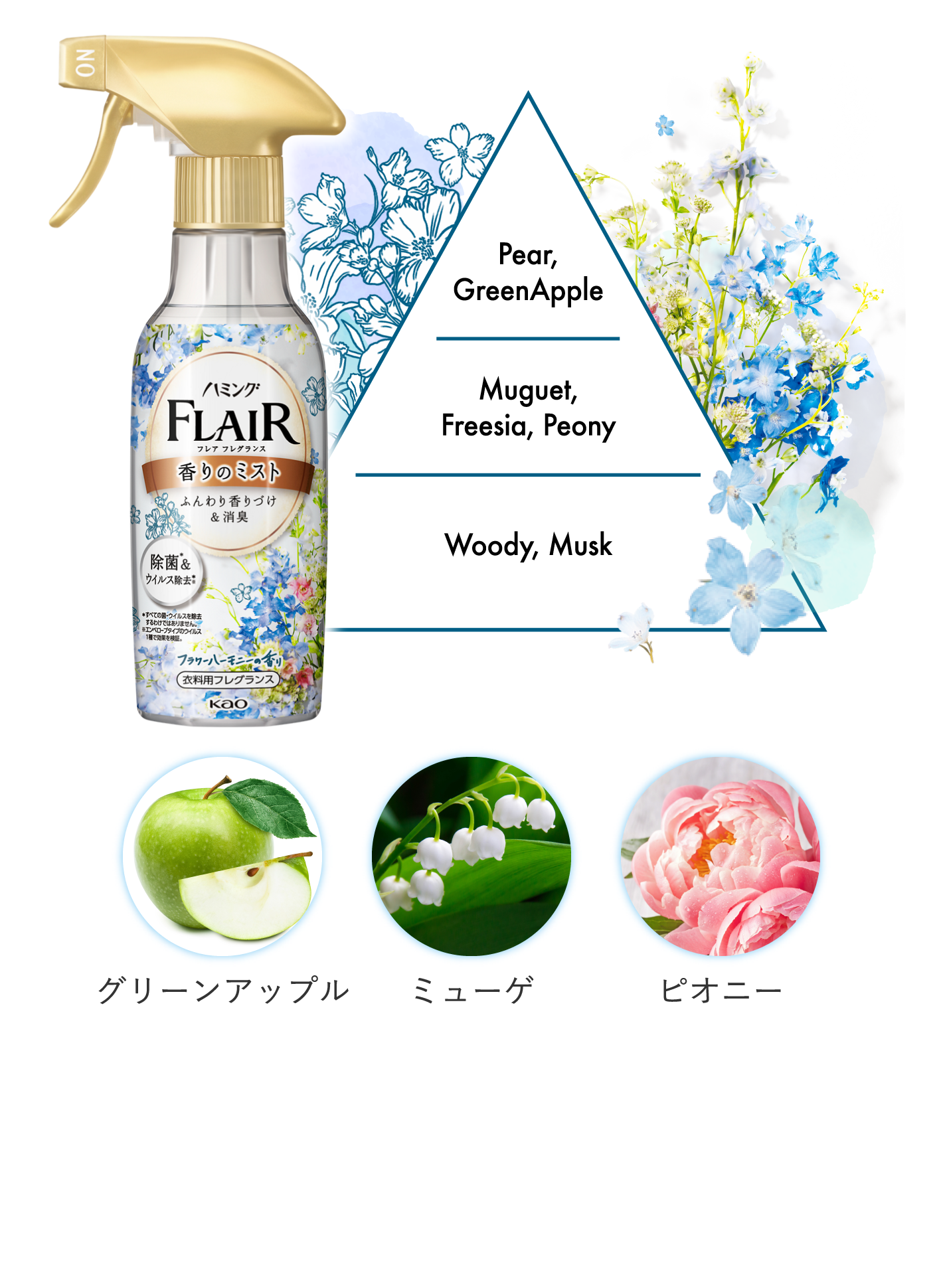 Kao Flair Fragrance Styling Mist 270 ml. #Flower & Harmony