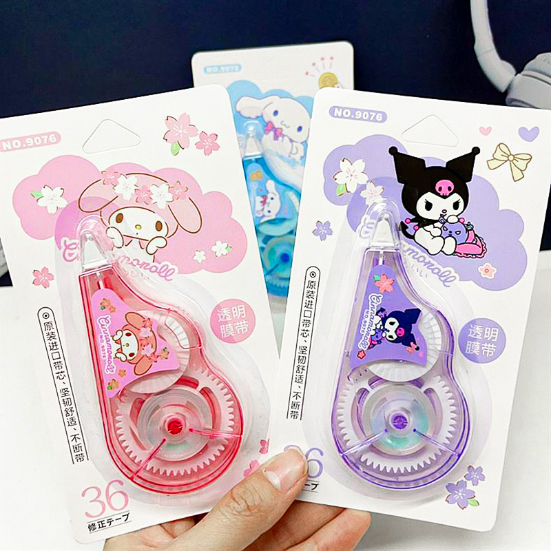 ⭐🌈⭐เทปลบคำผิด⭐🌈⭐การ์ตูน sanrio เบอร์ 36🌈✔️พร้อมส่งในไทย เครื่องเขียน ลบได้ ยางลบ