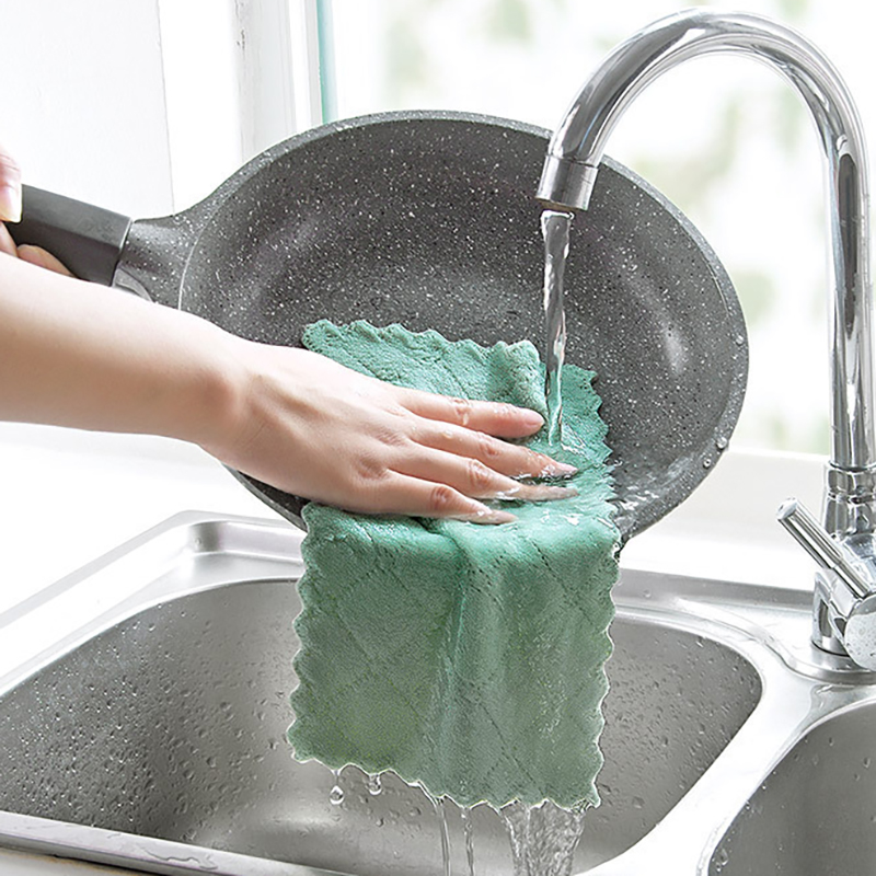 🌈ผ้าไมโครไฟเบอร์💦ผ้าเช็ดโต๊ะ ผ้าทำความสะอาด 22.5x22.5cm ไม่มีแพ็คเกจ 🌈สินค้าเลือกสีเลือกขนาด🌈✔️พร้อมส่ง Ohwowshop ผ้า ทำความสะอาด ไมโครไฟเบอร์