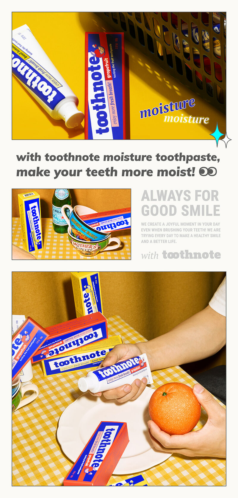 Toothnote Moisturizing Toothpaste 100 g. #Grapefruit