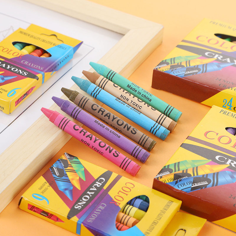 🌈ดินสอสีเทียน🌈 Color crayons 12 สี กล่องละ 7 บาท ✔️พร้อมส่ง Ohwowshop สีไม้ ดินสอ เครื่องเขียน