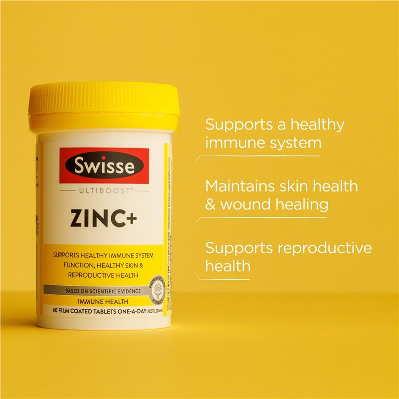 Swisse Ultiboost Zinc+ 60 เม็ด