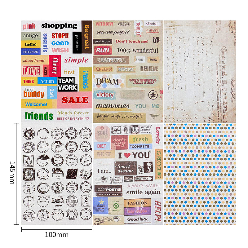 ⭐สติกเกอร์⭐สติกเกอร์โปสการ์ดแสตมป์วินเทจ📌(แพ็ค 6 แผ่น)✔️พร้อมส่ง Ohwowshop สติ๊กเกอร์ สวยงาม ราคาถูก สติกเกอร์