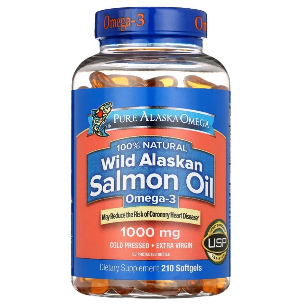 Pure Alaska Omega Wild Salmon Oil 1,000 mg. (210 Softgels)