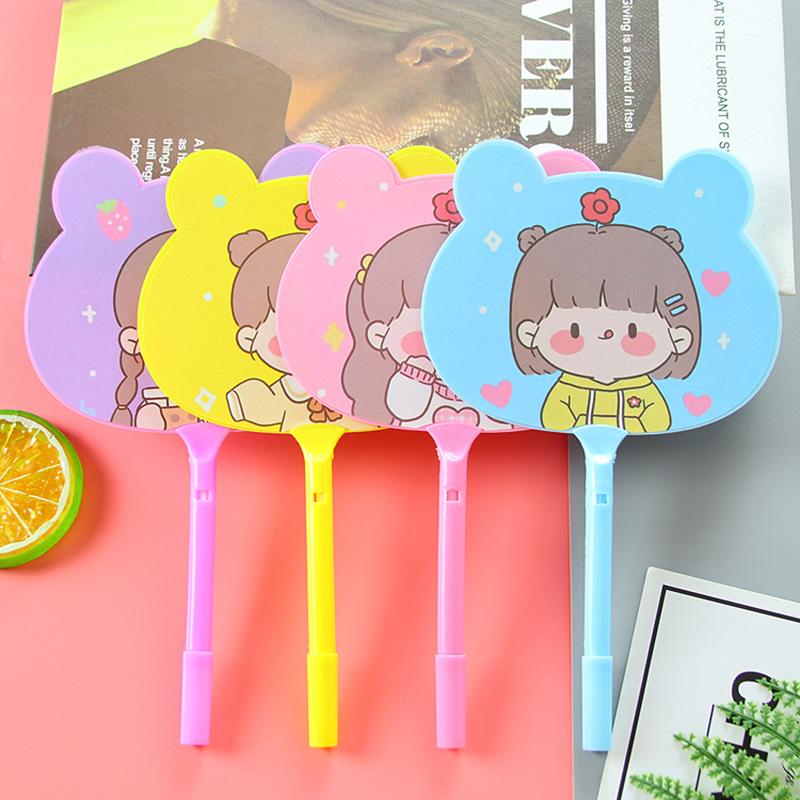 🌈🌸ปากกาพัดลูกลื่นรูปทรง🌸🌈ลายเด็กน้อยหลากสี ไส้สีน้ำเงิน 0.5 ราคา 3 บาท/ด้าม✅พร้อมส่ง Ohwowshop ปากกา เครื่องเขียน ลูกลื่น