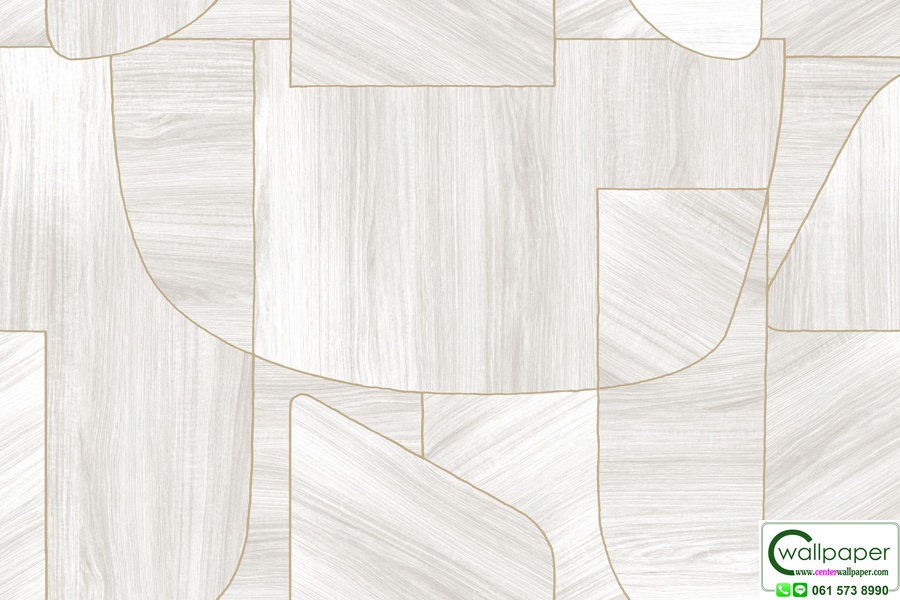 วอลเปเปอร์ลายไม้โมเดิร์น สีเทาอ่อน