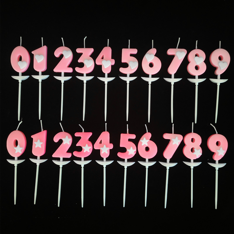 🎂เทียน Happy birthday ตัวเลข ชมพูหัวใจ 1 ชิ้น ราคาชิ้นละ 4 บาท📌เลือกแบบ ✔️พร้อมส่ง Ohwowshop เทียนวันเกิด เทียนสี HBD
