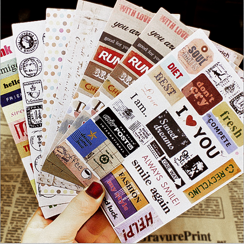 ⭐สติกเกอร์⭐สติกเกอร์โปสการ์ดแสตมป์วินเทจ📌(แพ็ค 6 แผ่น)✔️พร้อมส่ง Ohwowshop สติ๊กเกอร์ สวยงาม ราคาถูก สติกเกอร์